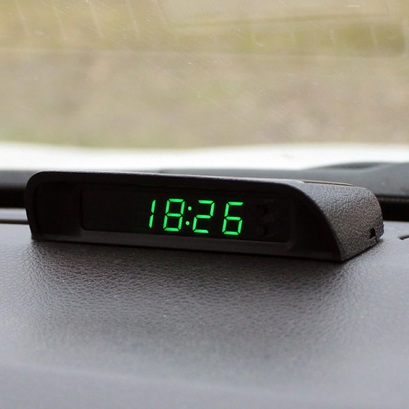 Solar Powered Watch - Jam Mobil Surya Termometer Tampilan Siklus