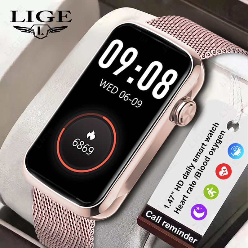 Smartwatch Ladies Watches For Women - LIGE Jam Tangan Pintar 1.47'' Wanita