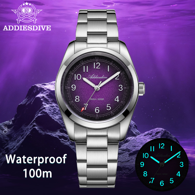 Solar Powered Watch - ADDIESDIVE 2026 Jam Tangan Kuarsa Pria