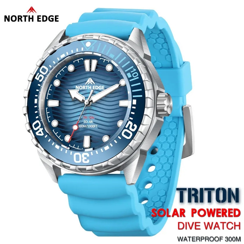 Solar Powered Watch - NORTH EDGE 2025 Jam Tangan Menyelam