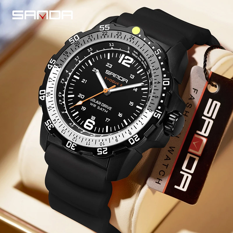 SANDA Jam Tangan Mewah Pria Ba - Solar Powered Watch ulasan dan harga