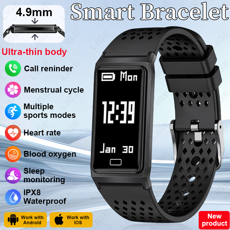 Gelang Pintar Ultra Tipis 4.9m - Smartwatch Slim Watches For Men ulasan dan harga