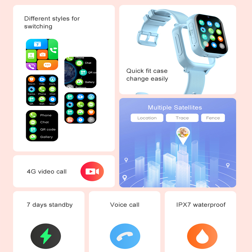 Jam Tangan Pintar Anak 4G GPS  - Smartwatch Digital Watches For Kids ulasan dan harga