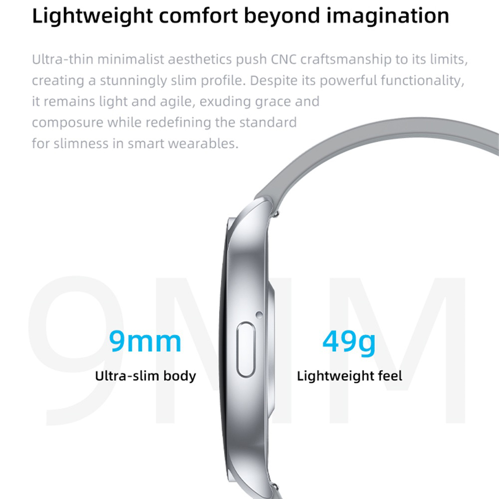 Jam tangan pintar AMOLED tipis - Smartwatch Slim Watches For Men ulasan dan harga