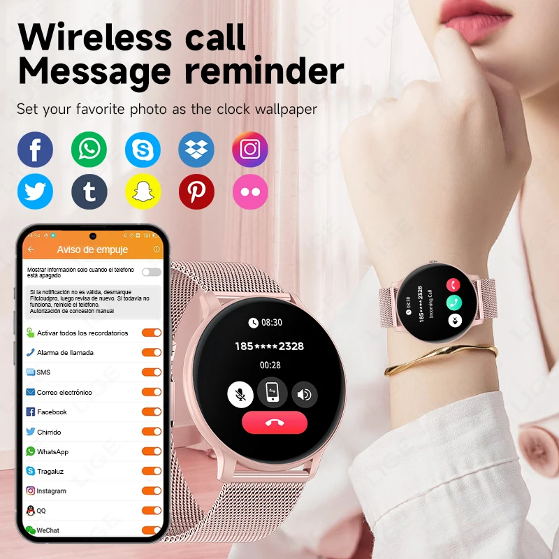 Jam Tangan Pintar LIGE dengan  - Smartwatch Sports Watches For Women ulasan dan harga