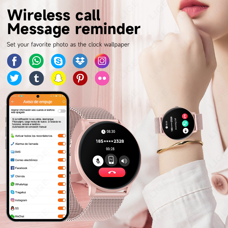 Jam Tangan Pintar Panggilan Bl - Smartwatch Ladies Watches For Women ulasan dan harga