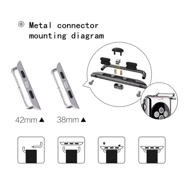 2 Buah Adaptor Konektor Baja T - Replacement Watch Bracelet ulasan dan harga