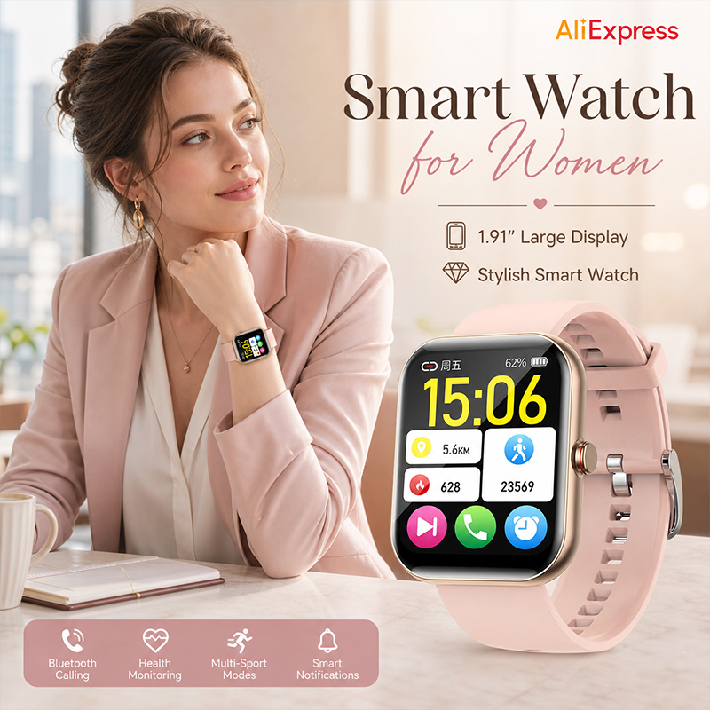 Jam Tangan Pintar Wanita, Pang - Smartwatch Ladies Watches For Women ulasan dan harga