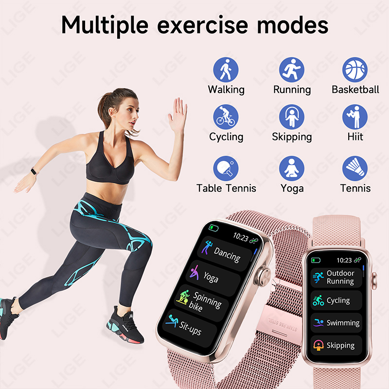 LIGE Jam Tangan Pintar 1.47''  - Smartwatch Ladies Watches For Women ulasan dan harga