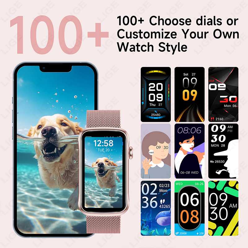LIGE Jam Tangan Pintar 1.47''  - Smartwatch Ladies Watches For Women ulasan dan harga