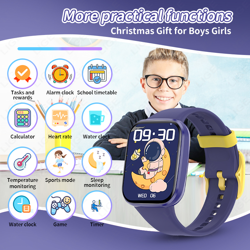 Lige Jam Tangan Pintar Anak Ja - Smartwatch Digital Watches For Boys ulasan dan harga