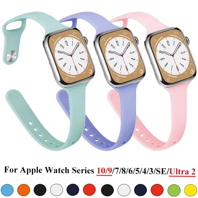 Tali Silikon Tipis untuk Apple - Smartwatch Slim Watches For Men ulasan dan harga