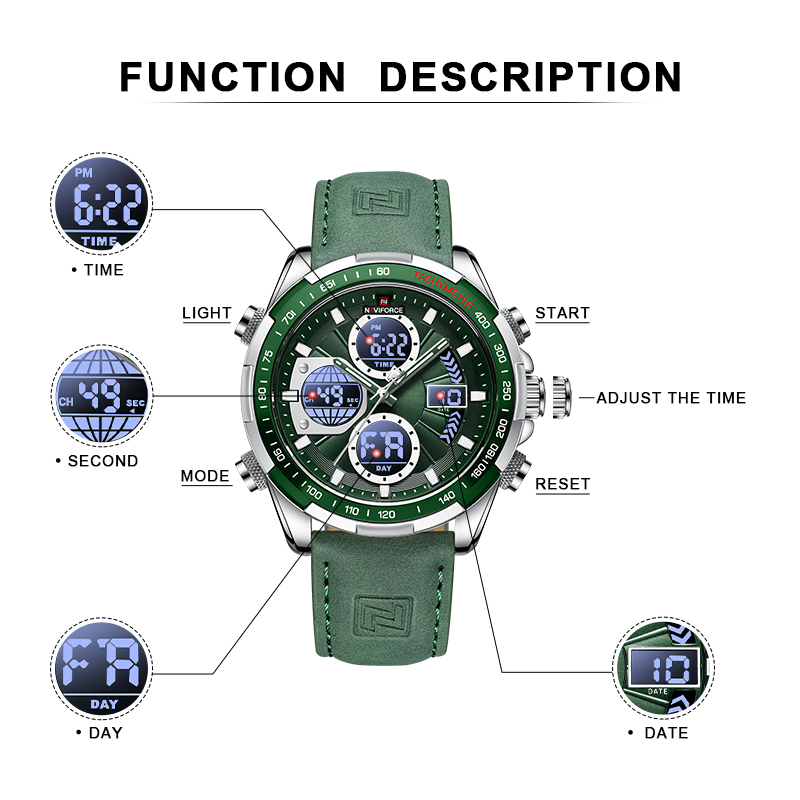 NAVIFORCE jam tangan olahraga  - Solar Powered Watch ulasan dan harga