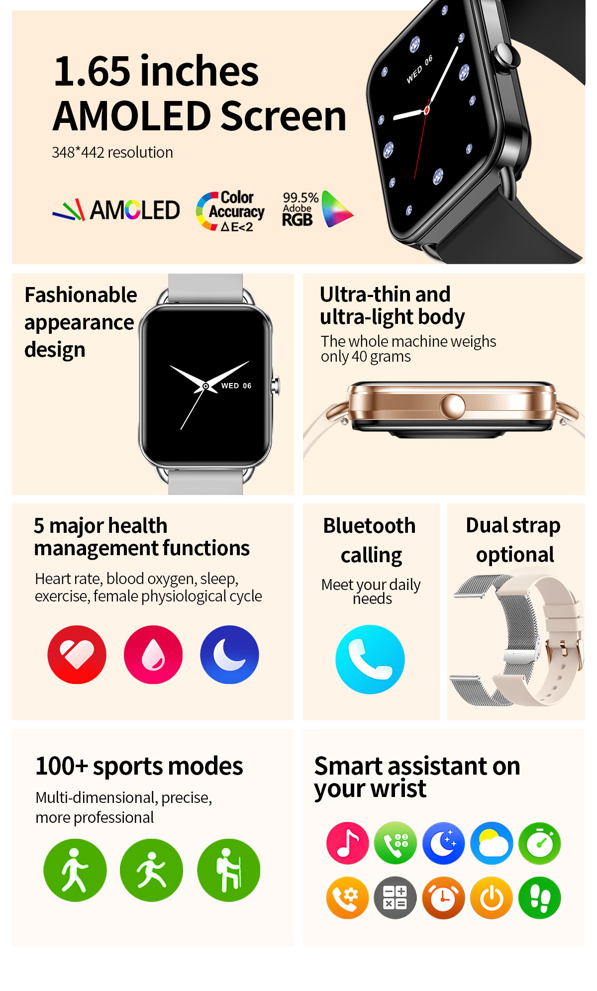 Jam tangan pintar 2024 inci pr - Smartwatch New Watches For Women ulasan dan harga
